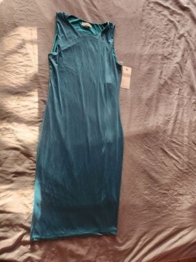 Sleeveless Teal Bodycon Dress - Love Tree